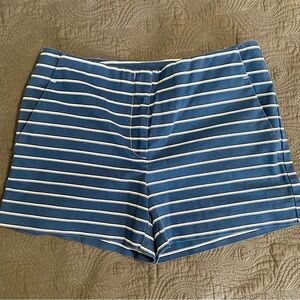 Loft women’s flat front striped shorts.